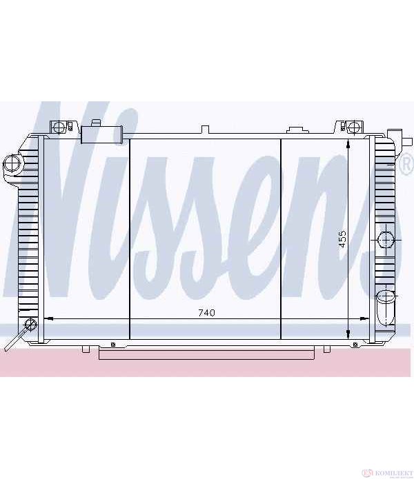 РАДИАТОР ВОДЕН NISSAN PATROL STATION WAGON (1988-) 2.8 TD - NISSENS