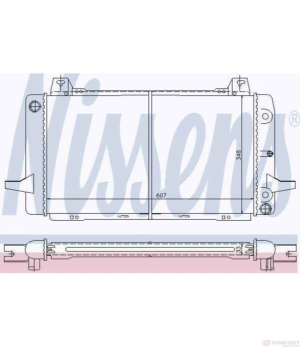 РАДИАТОР ВОДЕН FORD SIERRA COMBI (1982-) 1.8 - NISSENS