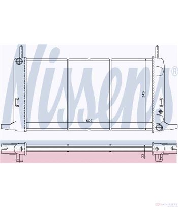 РАДИАТОР ВОДЕН FORD SCORPIO I (1985-) 1.8 - NISSENS