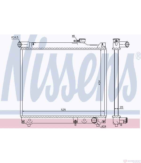 РАДИАТОР ВОДЕН SUZUKI VITARA (1988-) 2.0 TD Intercooler - NISSENS