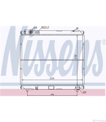 РАДИАТОР ВОДЕН SUZUKI VITARA (1988-) 2.0 TD Intercooler - NISSENS