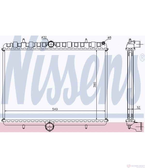РАДИАТОР ВОДЕН PEUGEOT EXPERT TEPEE (2007-) 2.0 16V - NISSENS