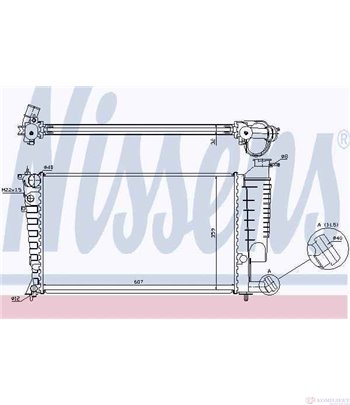 РАДИАТОР ВОДЕН PEUGEOT 306 HATCHBACK (1993-) 2.0 16V - NISSENS