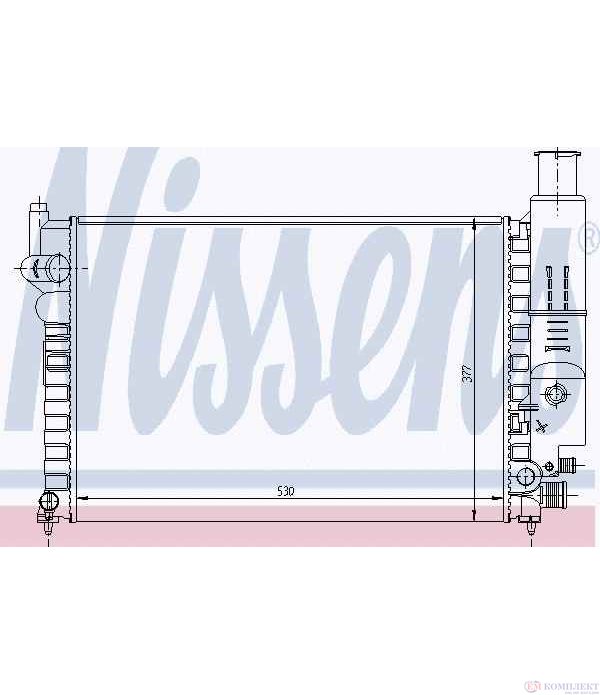 РАДИАТОР ВОДЕН PEUGEOT 605 (1989-) 2.0 16V - NISSENS