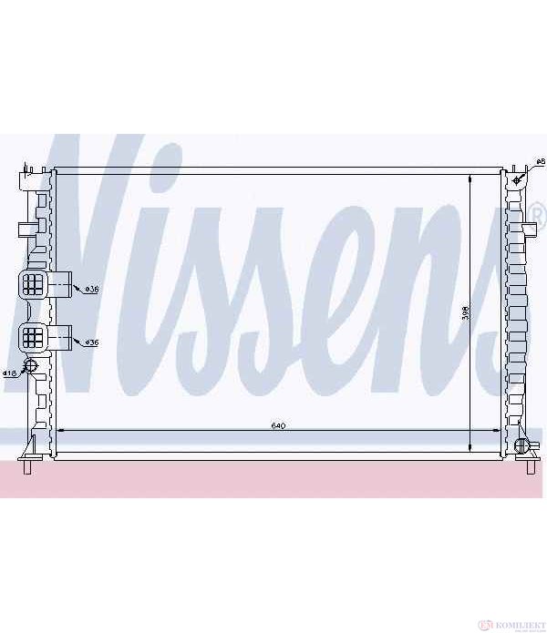 РАДИАТОР ВОДЕН PEUGEOT 406 COUPE (1997-) 2.0 16V - NISSENS