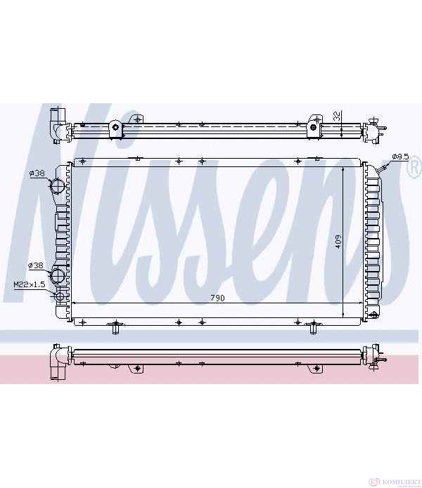 РАДИАТОР ВОДЕН PEUGEOT BOXER (1994-) 2.0 i 4x4 - NISSENS