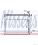 РАДИАТОР ВОДЕН PEUGEOT 406 BREAK (1996-) 2.0 Turbo - NISSENS
