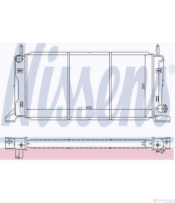 РАДИАТОР ВОДЕН FORD ESCORT IV COMBI (1985-) 1.8 D - NISSENS