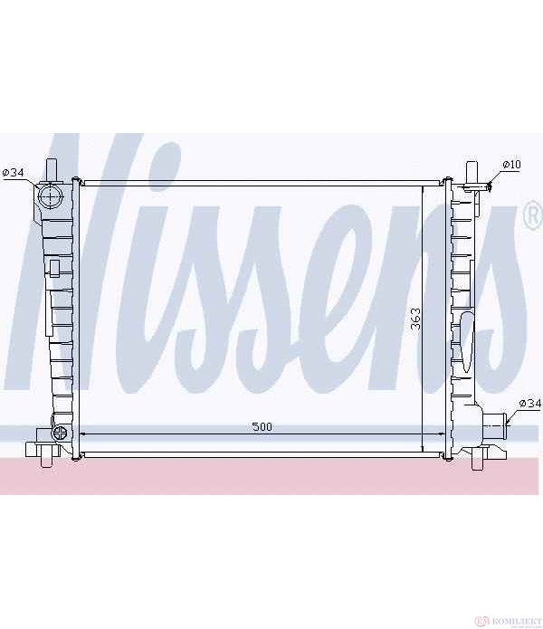 РАДИАТОР ВОДЕН FORD FIESTA IV (1995-) 1.8 DI - NISSENS