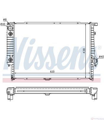 РАДИАТОР ВОДЕН BMW 5 SERIES E34 TOURING (1991-) M5 3.8 - NISSENS