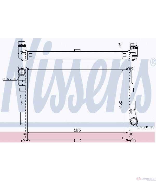 РАДИАТОР ВОДЕН BMW 3 SERIES E46 COUPE (1999-) M3 3.2 - NISSENS