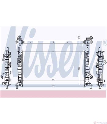 РАДИАТОР ВОДЕН FORD FOCUS II COMBI (2004-) 1.6 LPG - NISSENS