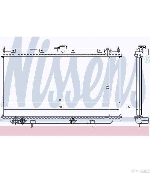 РАДИАТОР ВОДЕН NISSAN PRIMERA HATCHBACK (1996-) 2.0 16V - NISSENS