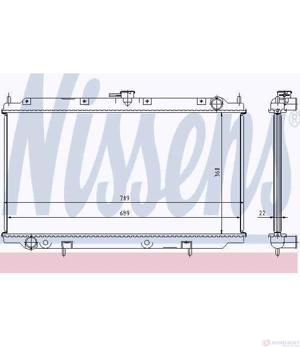 РАДИАТОР ВОДЕН NISSAN PRIMERA HATCHBACK (1996-) 2.0 16V - NISSENS