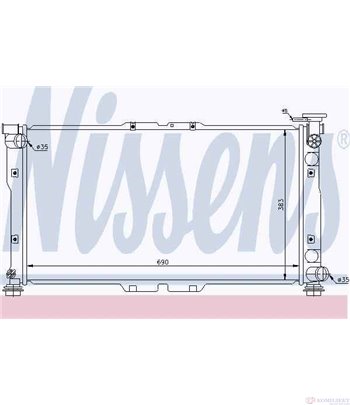 РАДИАТОР ВОДЕН KIA CLARUS COMBI (1998-) 1.8 i 16V - NISSENS