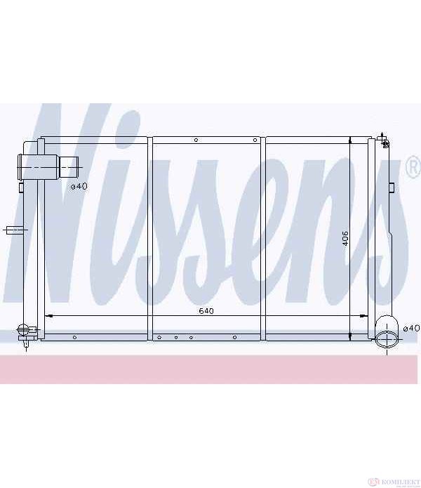 РАДИАТОР ВОДЕН CITROEN XM BREAK (1994-) 2.5 TD - NISSENS