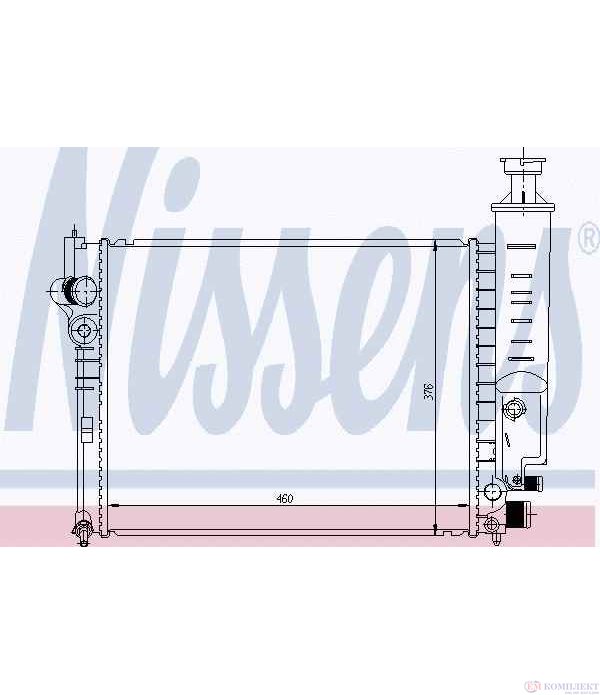 РАДИАТОР ВОДЕН PEUGEOT 405 I (1987-) 1.4 - NISSENS