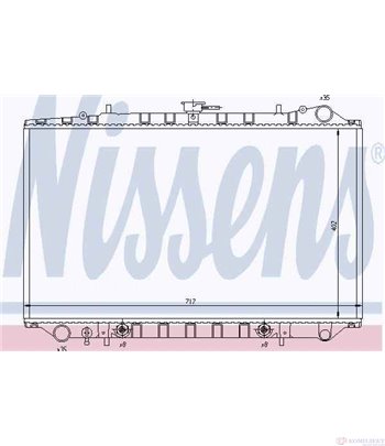 РАДИАТОР ВОДЕН NISSAN MAXIMA (1988-) 3.0 i - NISSENS