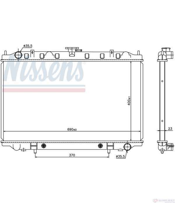 РАДИАТОР ВОДЕН NISSAN MAXIMA STATION WAGON (1997-) 2.0 QX - NISSENS