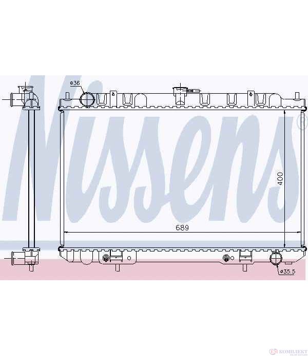РАДИАТОР ВОДЕН NISSAN MAXIMA QX (1999-) 3.0 V6 24V - NISSENS