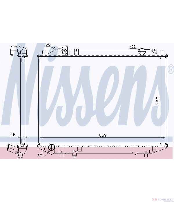 РАДИАТОР ВОДЕН FORD RANGER (1999-) 2.5 D - NISSENS