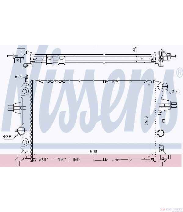 РАДИАТОР ВОДЕН OPEL ASTRA G COMBI (1998-) 1.7 TD - NISSENS