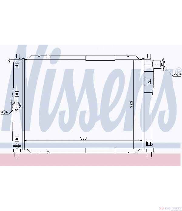 РАДИАТОР ВОДЕН DAEWOO NUBIRA (1997-) 2.0 16V - NISSENS
