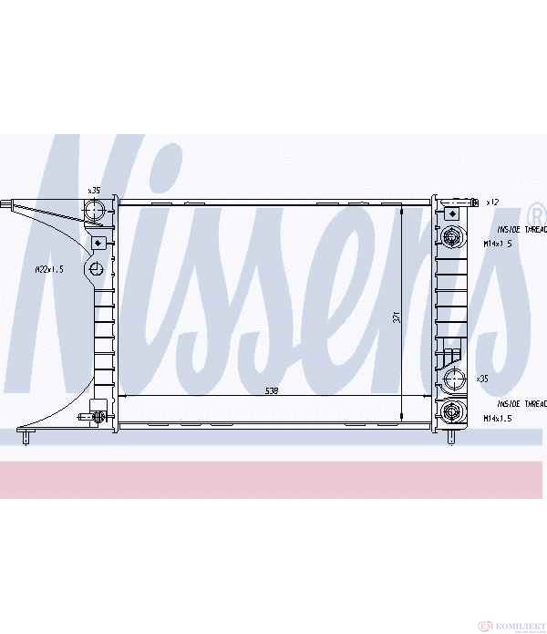 РАДИАТОР ВОДЕН OPEL OMEGA B COMBI (1994-) 2.0 16V - NISSENS