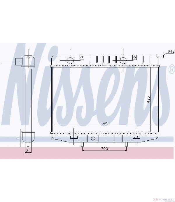 РАДИАТОР ВОДЕН OPEL FRONTERA A (1992-) 2.2 i - NISSENS