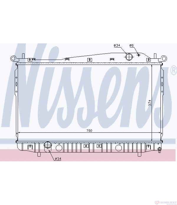 РАДИАТОР ВОДЕН CHEVROLET EPICA (2005-) 2.5 - NISSENS