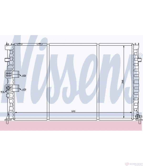 РАДИАТОР ВОДЕН PEUGEOT 406 (1995-) 3.0 24V - NISSENS