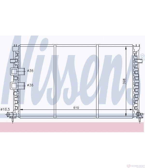 РАДИАТОР ВОДЕН CITROEN XANTIA (1998-) 3.0 V6 - NISSENS