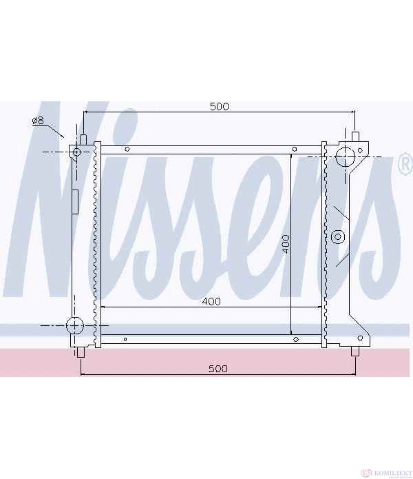 РАДИАТОР ВОДЕН ROVER 200 HATCHBACK (1989-) 218 TD - NISSENS