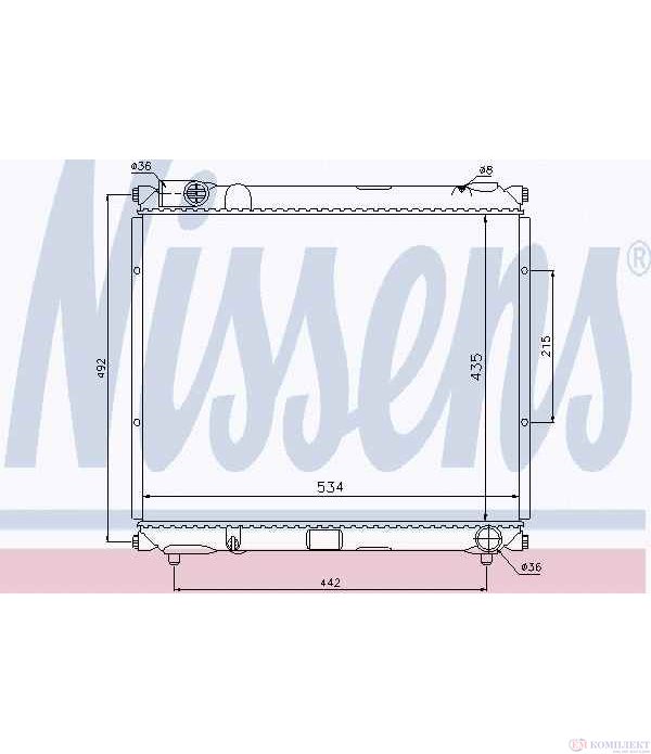 РАДИАТОР ВОДЕН SUZUKI VITARA (1988-) 1.9 D - NISSENS