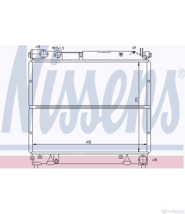 РАДИАТОР ВОДЕН SUZUKI VITARA (1988-) 1.9 D - NISSENS