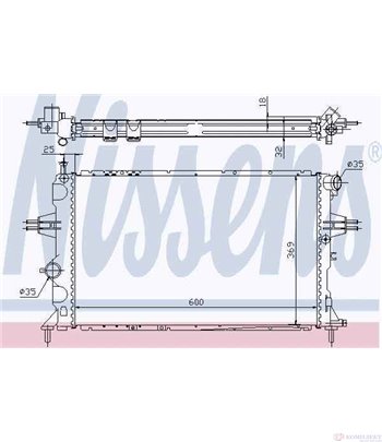 РАДИАТОР ВОДЕН OPEL ASTRA G CABRIOLET (2001-) 2.2 DTI - NISSENS