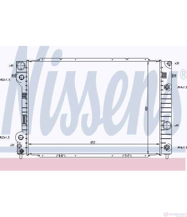 РАДИАТОР ВОДЕН VAUXHALL OMEGA (1993-) 2.5 DTI 24V - NISSENS