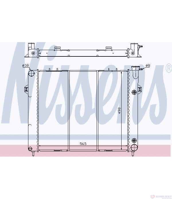 РАДИАТОР ВОДЕН JEEP GRAND CHEROKEE I (1991-) 5.2 - NISSENS