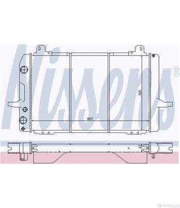 РАДИАТОР ВОДЕН FORD SIERRA HATCHBACK (1982-) 2.3 D - NISSENS