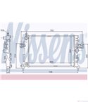 РАДИАТОР ВОДЕН VAUXHALL CORSAVAN MK III (2000-) 1.3 CDTI 16V - NISSENS