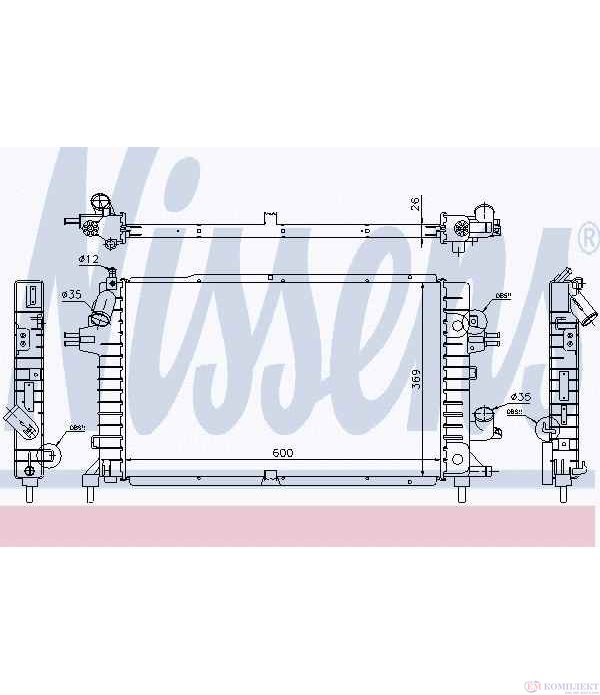 РАДИАТОР ВОДЕН OPEL ASTRA H COMBI (2004-) 1.3 CDTI - NISSENS