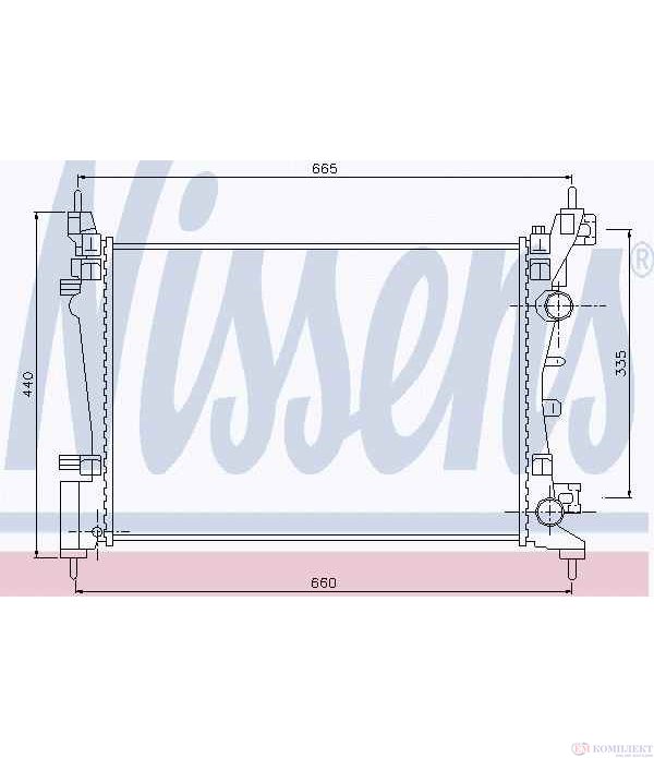 РАДИАТОР ВОДЕН OPEL CORSA D (2006-) 1.4 LPG - NISSENS