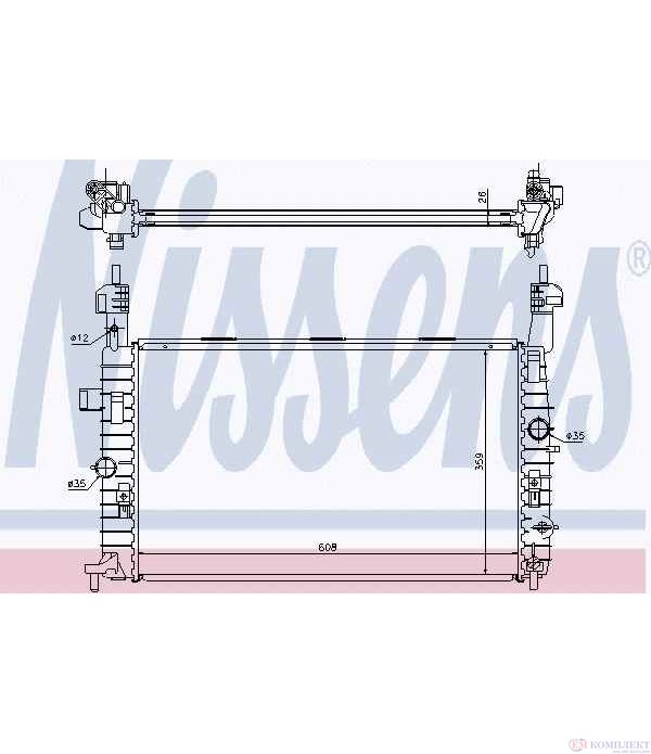 РАДИАТОР ВОДЕН VAUXHALL MERIVA MK I (2003-) 1.4 16V Twinport - NISSENS