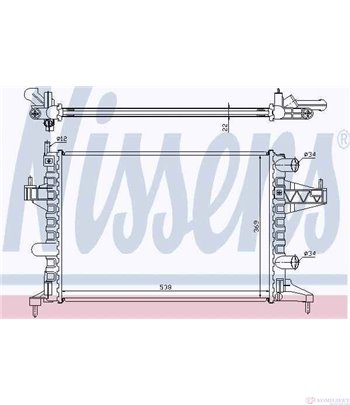 РАДИАТОР ВОДЕН OPEL COMBO (2001-) 1.6 - NISSENS