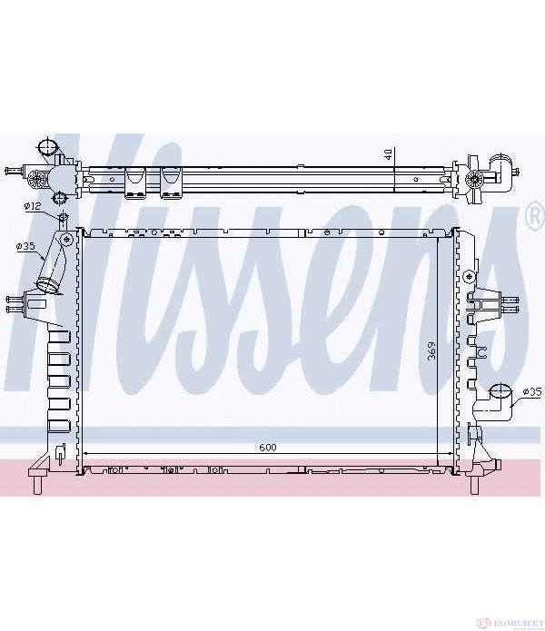 РАДИАТОР ВОДЕН OPEL ASTRA G COMBI (1998-) 1.7 CDTI - NISSENS