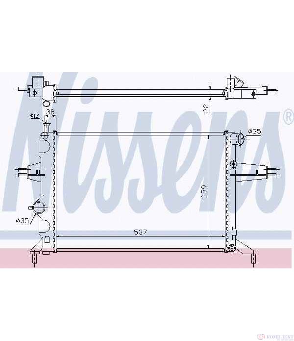 РАДИАТОР ВОДЕН OPEL ASTRA G COMBI (1998-) 1.8 16V - NISSENS