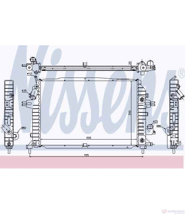 РАДИАТОР ВОДЕН OPEL ASTRA H (2004-) 1.9 CDTI - NISSENS