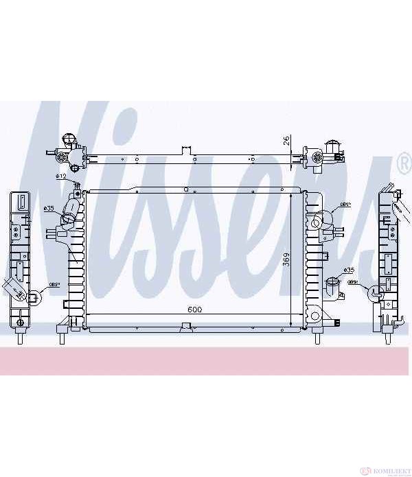 РАДИАТОР ВОДЕН OPEL ZAFIRA (2005-) 1.9 CDTI - NISSENS