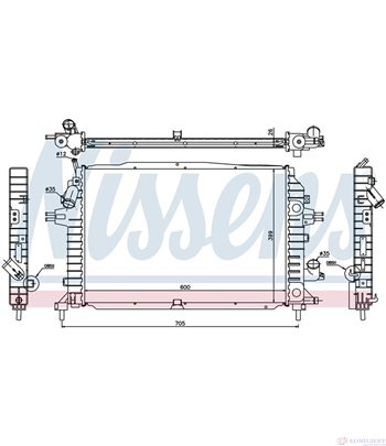 РАДИАТОР ВОДЕН OPEL ZAFIRA (2005-) 1.9 CDTI - NISSENS