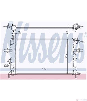 РАДИАТОР ВОДЕН OPEL ASTRA G CABRIOLET (2001-) 2.2 16V - NISSENS